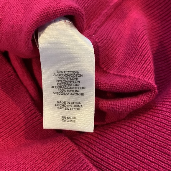 Anne Klein Sport Bright Magenta Cardigan Small - Picture 6 of 11